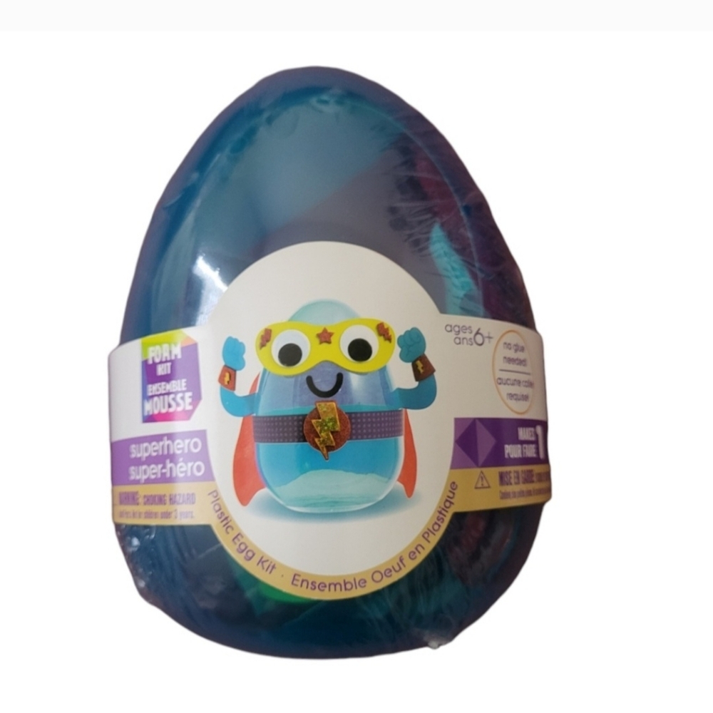 NEW Darice Superhero Plastic Egg Kit